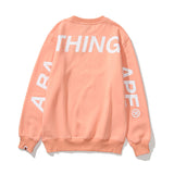 Shark Print Sweatshirts Printed Letter Fleece-Lined Crew Neck Sweater Men'S And Women'S Jacket
