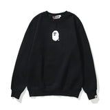 Shark Print Sweatshirts Printed Letter Fleece-Lined Crew Neck Sweater Men'S And Women'S Jacket