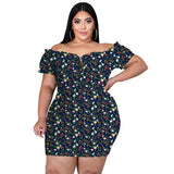 Nina Parker plus Size Dresses Elegant Sexy off-Shoulder and Black plus Size Dress