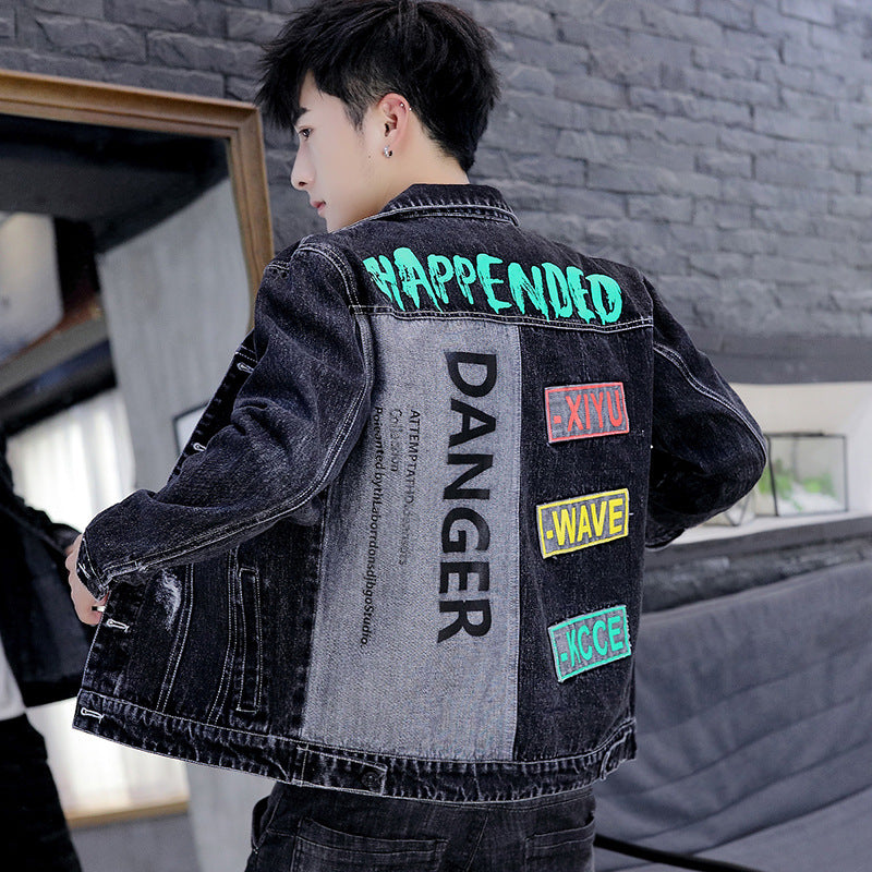 Men Denim Jacket Men's Spring and Autumn Jacket Coat Fashion