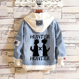 Comic Denim Jacket Anime Hole Spring and Autumn Denim Jacket