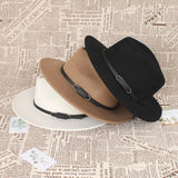 Fedora Golf Hats Wool Cap Women Autumn and Winter Warm Vintage Top Hat Women