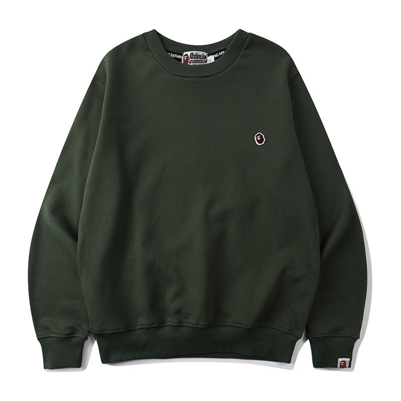 Shark Print Sweatshirts Men'S And Women'S Autumn And Winter Round Neck Pullover Embroidery Sweater