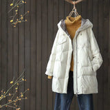 Women Winter Coats Puffer Jacket Down Coat Thickened Hooded Down Jacket New Winter Clothes White Duck Down Coat