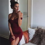 Homecoming Dresses Women's Split Sexy Solid Color Dress Dress Women