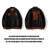 Shark Print Jacket Spring And Autumn Embroidered Red Edge Jacket Baseball Uniform
