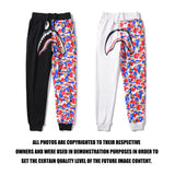 Shark Print Pant Shark Head Two Colors Camouflage Casual Trousers Men And Women Couple Print Sweatpants