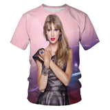 Taylor Swift Merch Men's T-shirt 3D Digital Printing Short Sleeve