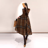 V-neck Lace-up Plaid Swing Wrap Dress