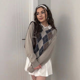 Preppy Aesthetic Sweater Autumn and Winter Sweater Fashion Printed Loose Sweater