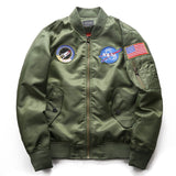 Varsity Bomber Jacket Autumn and Winter Men's Sports Stand Collar Jacket Air Force No. 1 Ma01 Pilot Baseball Uniform