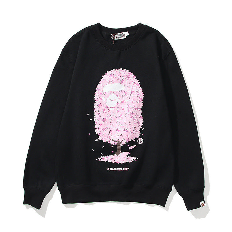 Shark Print Sweatshirts Autumn And Winter Fashion Brand Pink Camouflage Logo Sweater