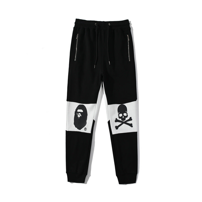 Shark Print Pant Summer Menswear Trend Multicolor Printing Casual Sports Trousers