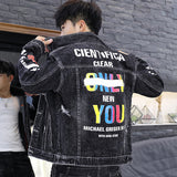 Men Denim Jacket Men's Spring and Autumn Jacket Coat Fashion