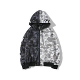 Shark Print Hoodie Multicolor Jacket Coat For Men And Women