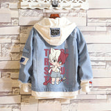 Comic Denim Jacket Anime Clothes Denim Jacket