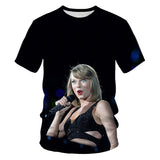 Taylor Swift Merch Men's T-shirt 3D Digital Printing Short Sleeve