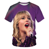 Taylor Swift Merch Men's T-shirt 3D Digital Printing Short Sleeve