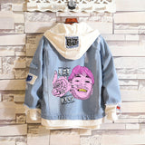 Comic Denim Jacket Men's Women's Pullover Coat Spring Clothing