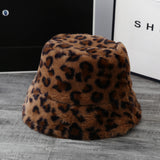 Leopard Fur Hat Autumn and Winter Fisherman Hat