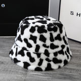Leopard Fur Hat Autumn and Winter Fisherman Hat