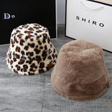 Leopard Fur Hat Autumn and Winter Fisherman Hat