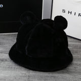 Leopard Fur Hat Fall/Winter Warm Fisherman Hat