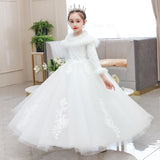 Princess Charlotte Flower Girl Dress Wedding White Birthday Children's Wedding Dress