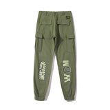 Shark Print Pant Men'S Shark Head Printed Ankle-Tied Overalls Trousers