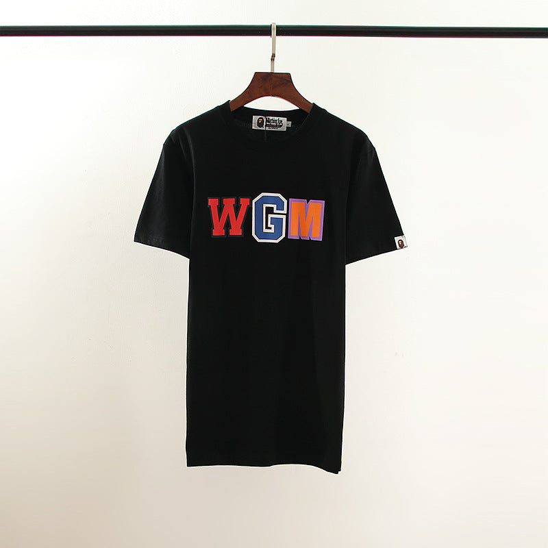 Wgm Shirt Printed round Neck Short Sleeve T-shirt