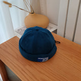 Beanies Japanese Autumn and Winter Fashion Street Couple Student Brimless Hip Hop Skullcap Male