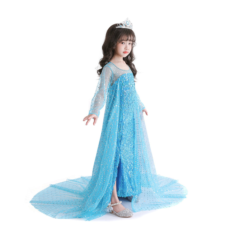Halloween Frozen Dress Toddler Halloween Frozen Short Sleeve Dress Female Elsa Children Princess Dress