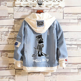 Comic Denim Jacket Men's Women's Pullover Coat Spring Clothing