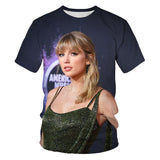 Taylor Swift Merch Men's T-shirt 3D Digital Printing Short Sleeve