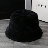 Leopard Fur Hat Autumn and Winter Fisherman Hat