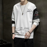 Men Sweatshirts Long-Sleeved T-shirt Men's Spring and Autumn Loose round Neck