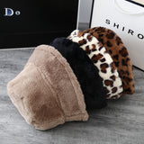 Leopard Fur Hat Autumn and Winter Fisherman Hat