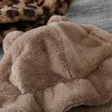 Leopard Fur Hat Fall/Winter Warm Fisherman Hat