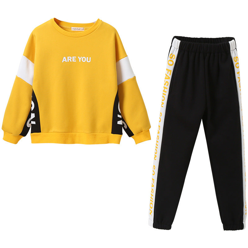 Sweater Suit Sports Pants Autumn and Winter Girls Children Children's Girl's Winter Clothes