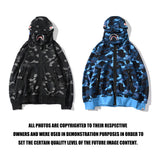 Shark Print Hoodie Men'S Clothing Youth Fashion Brand Camouflage Shark Print