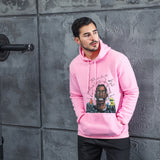 Men Graphic Hoodie Fashion Casual Men Velvet Padded Hooded Sweatshirt