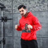 Men Graphic Hoodie Fashion Casual Men Velvet Padded Hooded Sweatshirt