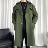 Blade Runner Jacket Winter Casual Solid Color Loose Trench Coat