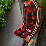 Men Tracksuit Spring and Autumn Men's Coat Trousers Casual Long Sleeve