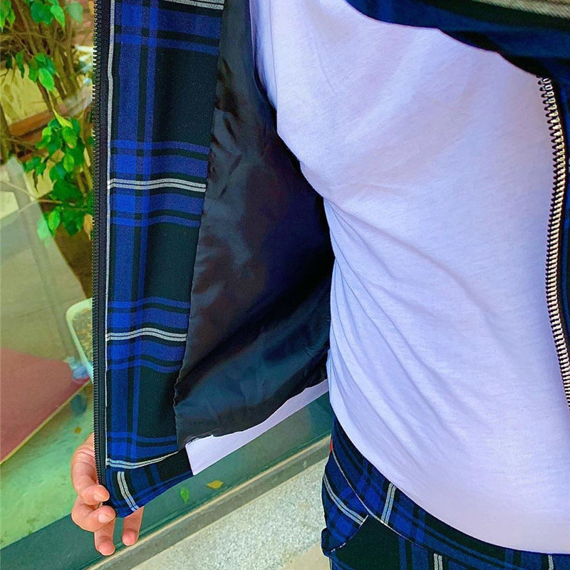 Men Tracksuit Spring and Autumn Men's Coat Trousers Casual Long Sleeve