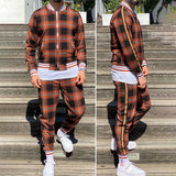Men Tracksuit Spring and Autumn Men's Coat Trousers Casual Long Sleeve