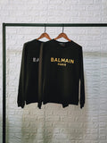 T Shirt Balmain Fall/Winter Pure Cotton Long-Sleeved Sweatshirt