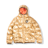 Shark Print Coat Shark Head Thickened Youth Casual Loose Yellow Cotton-Padded Jacket