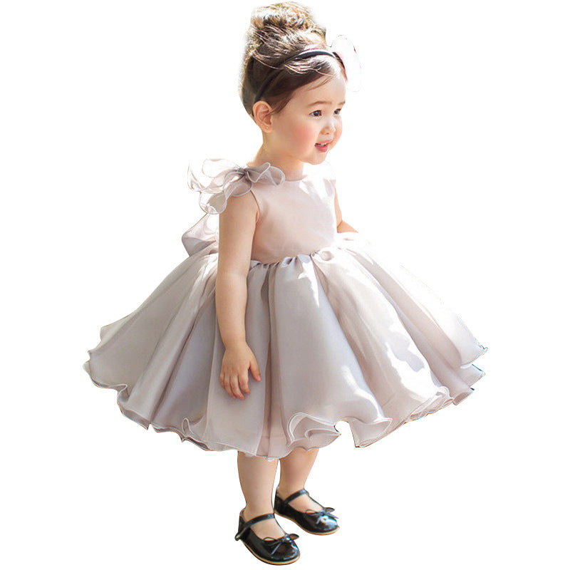 Princess Charlotte Flower Girl Dress Children's Autumn and Winter Wedding Piano Birthday Costume Princess Dress