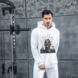 Men Graphic Hoodie Fashion Casual Men Velvet Padded Hooded Sweatshirt